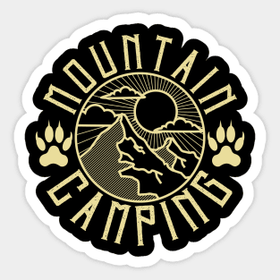 Mountain camping Sticker